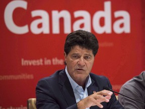Unifor National President Jerry Dias speaks at a press conference in Toronto on August 11, 2016. In support of workers and good paying jobs, Unifor has launched a national "I Shop Canada" campaign to promote and increase the purchase of made-in-Canada products and services.