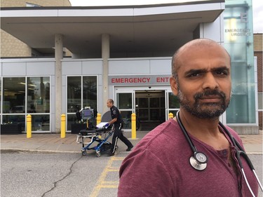 Dr. Bhaskar Gopalan, chief of the emergency department at Queensway Carleton Hospital. Credit: Kelly Egan/Postmedia

401 bus crash June 4, 2018