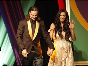 Ottawa Senators' Erik Karlsson and his wife Melinda Currey are introduced at the Senators' Soirée in Gatineau,on February 11, 2018. (Patrick Doyle)