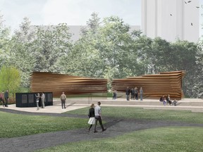 The National Capital Commission-approved design for the Memorial to the Victims of Communism, as presented June 21, 2018.