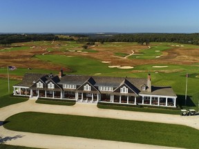 FILE - In this Oct. 4, 2017, file photo, the sun sets on the Shinnecock Hills Golf Club in Southampton, N.Y. The 2018 U.S. Open returns to Shinnecock Hills for the fifth time, June 14-17, 2018.