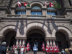 Premier Doug Ford addresses the public after being sworn in as the 26th Premier of Ontario at Queen's Park in Toronto on Friday, June 29, 2018.