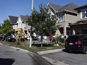 A school bus carrying nine children struck a home and several cars in Findlay Creek in Ottawa Monday  June 25, 2018. Ottawa Police Service got the call at 8:14 a.m. from White Alder Avenue near Turtle Park.