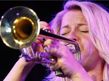 Bria Skonberg performing at the TD Ottawa Jazz Festival at City Hall in Ottawa Thursday June 21, 2018.