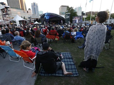 Crowds having a great night at the TD Ottawa Jazz Festival at City Hall in Ottawa Thursday June 21, 2018.