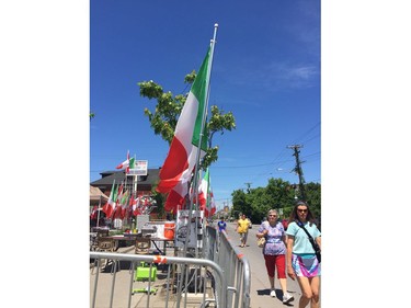 Festival-goers walk along Preston Street during Italian Week.
