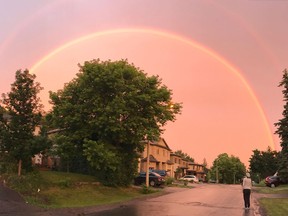 Double rainbow in Ottawa on Sunday night.