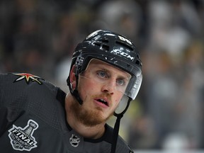 Defenceman Nate Schmidt is logging more ice time than any other Golden Knight in the playoffs entering Game 4 against the Capitals on Monday night. (Harry How/Getty Images)