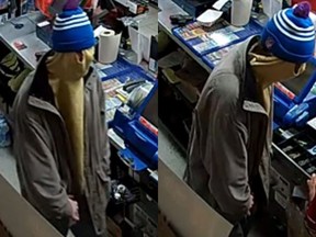 Man disguised with hoodie robs Meadowbrook Road convenience store.