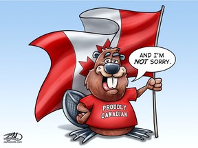 **Ottawa Citizen use only; not for re-use** editorial cartoon for 0630 citizen cartoon
Keyword: Canada Day; beaver