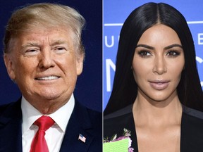 Donald Trump and and Kim Kardashian West.