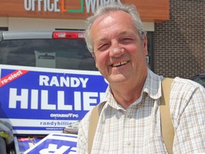 MPP Randy Hillier at his campaign office in Perth, Ont. on Thursday June 7, 2018. Steph Crosier/The Whig-Standard/Postmedia Network