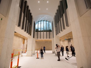 Open space to be used as needed as the media gets a tour of the West Block on Parliament Hill to observe the construction as it begins to near the end and Members of Parliament will begin sitting in the new House of Commons sometime in January 2019. Photo by Wayne Cuddington/ Postmedia