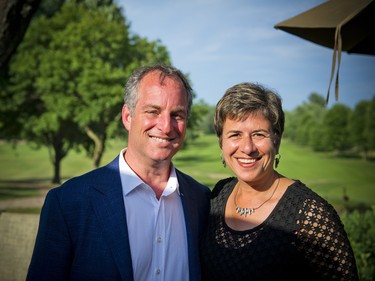 Jewish Federation of Ottawa president and CEO Andrea Freedman with board member Jason Shinder of event sponsor District Realty.