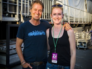 Blue Rodeo's Jim Cuddy with Cat Coté, RBC Bluesfest programming manager.