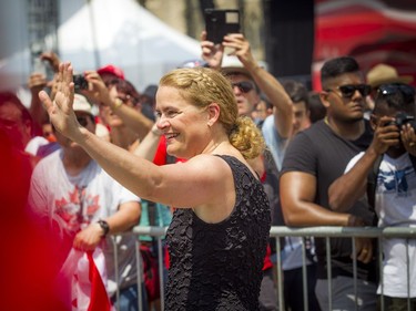 Canada Day celebrations took over the downtown core of Ottawa Sunday July 1, 2018. Governor General, Julie Payette arrives for the noon show on Parliament Hill.   Ashley Fraser/Postmedia