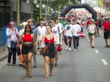 Canada Day celebrations took over the downtown core of Ottawa on Sunday.  Ashley Fraser/Postmedia