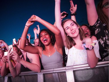 Female fans filled the front rows for Canadian singer-songwriter Shawn Mendes during his RBC Ottawa Bluesfest performance on Saturday night.    Ashley Fraser/Postmedia