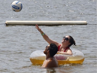 All the volleyball action wasn't on the sand at Mooney's Bay Beach. Patrick Doyle/Postmedia