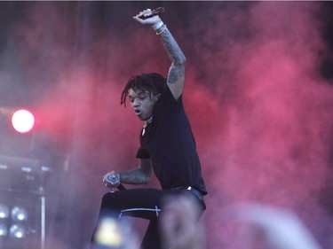 Swae Lee of the group Rae Sremmurd performs at RBC Ottawa Bluesfest on Saturday.