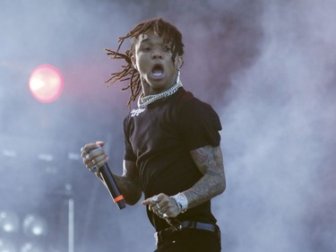 Swae Lee of the group Rae Sremmurd performs at RBC Ottawa Bluesfest on Saturday.