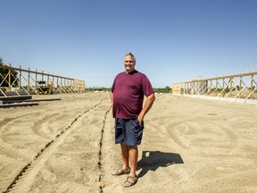 Work has started on Peter Ruiter's new barn at his Black Rapids farm on Prince of Wales Drive. A fire last September destroyed his 1870s barn and killed most of his herd of milking cows. He hopes to have the new structure completed in the late fall.