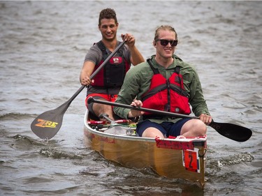 The Kingston to Ottawa 200 (K2O) Paddling Race is an ultra endurance marathon paddling race through a UNESCO World Heritage site, the Rideau Canal waterway. The race also incorporated a 100km, 50km and 25km race in their fourth year completing the race.   Team Canoe Dig It? paddles into the finish line after completing the 200km race Sunday July 22, 2018.