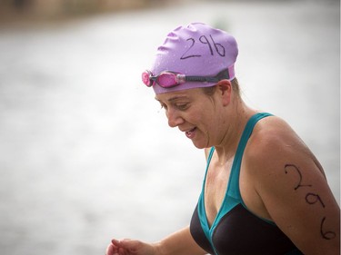 The 37th Annual National Capital Triathlon took place Saturday July 28, 2018 at Mooney's Bay and the surrounding area. Tobi Cohen comes out of the water during the Super Sprint Triathlon Saturday.   Ashley Fraser/Postmedia