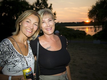 Carolyn Kinsman (left) and Karen Perron (right) at the Black Sheep stage.