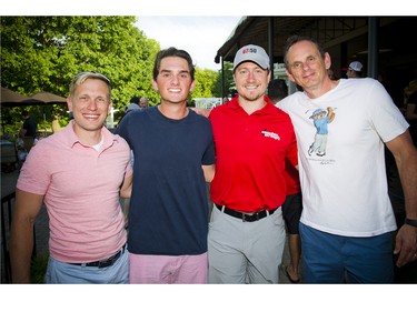 From left: Zev Kershman, Lewis Miller, Sean Young, and Scott Miller, co-managing partner with MBM Intellectual Property Law LLP, a sponsor of the tournament.