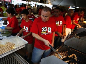 Chicken is cooked and served at the Ottawa Lebanese Festival at the St. Elias Antiochian Orthodox Cathedral and Banquet Centre. File photo