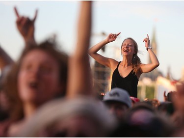 Fans of the Foo Fighters at the RBC Ottawa Bluesfest, July 10, 2018.