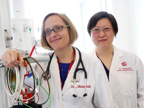 Dr. Lisa Mielniczuk, left, and Dr. Louise Sun have published a study concluding that women are more likely to suffer from heart failure and are more likely to die within a year when they do. Jean Levac/Postmedia