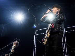 Beck performs at the 2016 KROQ Almost Acoustic Christmas at The Forum on Sunday, Dec. 11, 2016, in Inglewood, Calif.