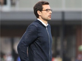 Ottawa Fury head coach Nikola Popovic patrols the sideline during a USL match earlier this season.