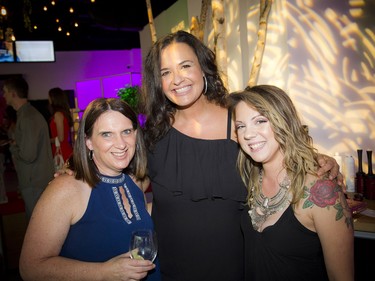 From left, Deb Judge, Sandra Plagakis and Shannon Bayes, a hair stylist from Fernandino.