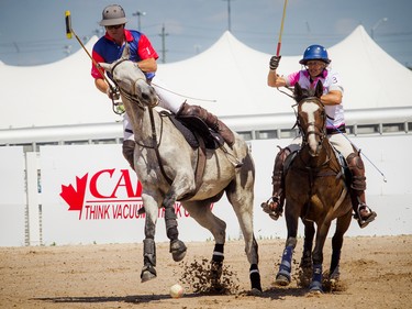 The warm sun made for a beautiful day to watch a polo match.