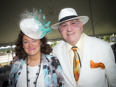 Paulette Sanderson and Sid Cratzbarg were both guest judges for the best hat competition.