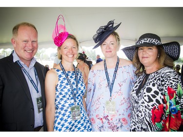 From left, Mike Lawrence, Marisia Campbell, Lisa Chiarelli and Tracey Howard, the emcee for the afternoon.