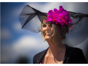 Candice Egan had a beautiful hat displayed during the Too Hot to Trot hat competition.