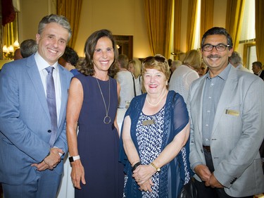 From left, Roman Borys, Ottawa Chamberfest artistic and executive director, Kareen Rispal, the ambassador of France, Patti Blute, co-chair of Ottawa Chamberfest, and Vineet Srivastava, co-chair and COO of Cistel Technology.