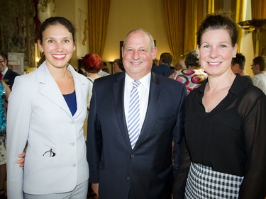 From left, Ottawa Tourism senior director Catherine Callary and Ottawa Chamberfest supporters Neil Crawford and Sylvie Mougeot.