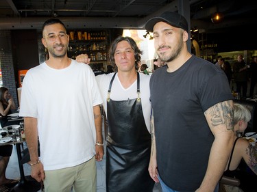 From left, Nader Salib, co-owner of Common Eatery, chef Rene Rodriguez and Edno Georges, co-owner of Common Eatery.