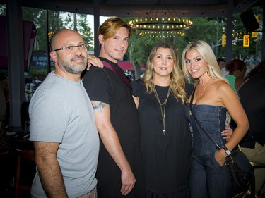 From left, Dino Lefelice, owner of Johnny Farina; Stephan Belair, a stylist at Rinaldo's downtown location; makeup artist Melody Lefelice; Fiorella Di Nardo, co-owner and master stylist at Rinaldo's downtown location.