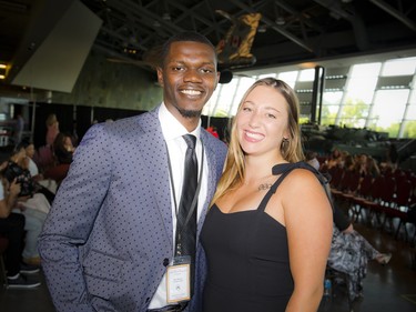 Marc Bélance, founder and CEO of Eventuel, and Team Canada freestyle skier Catrine Lavallée.