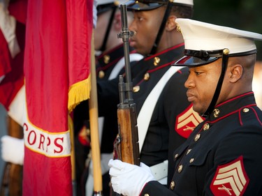 U.S. Embassy Marine Corps Detachment Color Guard.
