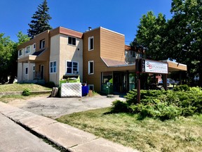 Scene of a brawl and stabbing on Brian Street in Gatineau Friday night.