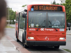 One of the first hybrid buses taken into the OC Transpo fleet in June 2009.