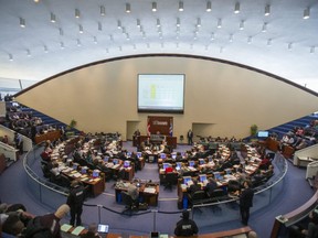 Toronto's very large city council pictured on Monday February 12, 2018.