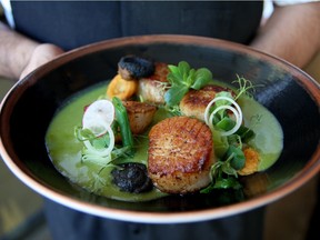 Scallop main course at Xochi, award-winning Oaxacan-inspired restaurant in Houston, Texas